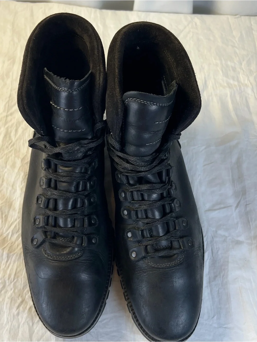 Cole Haan ZeroGrand Hiker Boots Waterproof Black Leather C30403 Men’s sz11.5W